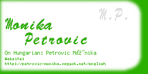 monika petrovic business card